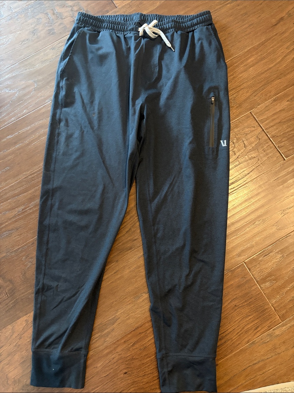 Vuori Navy Blue Joggers with Drawstring and Zip Pocket